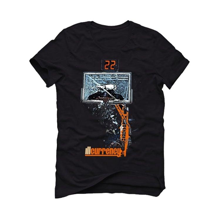 Air Jordan RETRO 1 (Orange black) 2019 Black T-Shirt (Shattered Backboard) - illCurrency Sneaker Matching Apparel