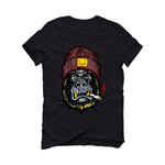 Air Jordan 5 RED AND YELLOW 2020 Black T-Shirt (G smoker) - illCurrency Sneaker Matching Apparel