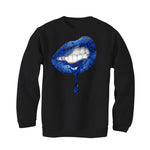 Air Jordan 1 High OG “True Blue” Black T-Shirt (LIPS UNSEALED)