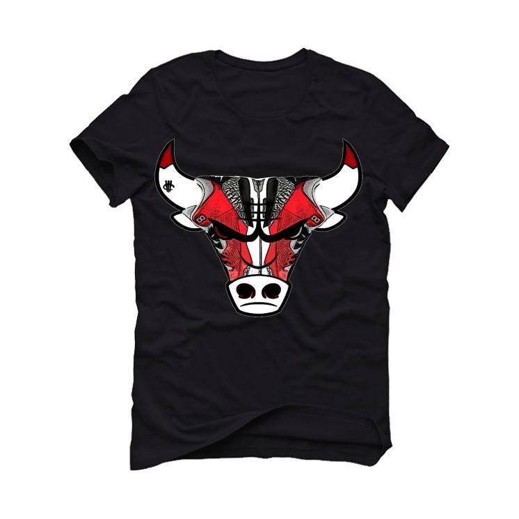 Air Jordan 3 Red Cement (Chicago All-Star) Black T-Shirt (Bulls Head kicks) - illCurrency Sneaker Matching Apparel