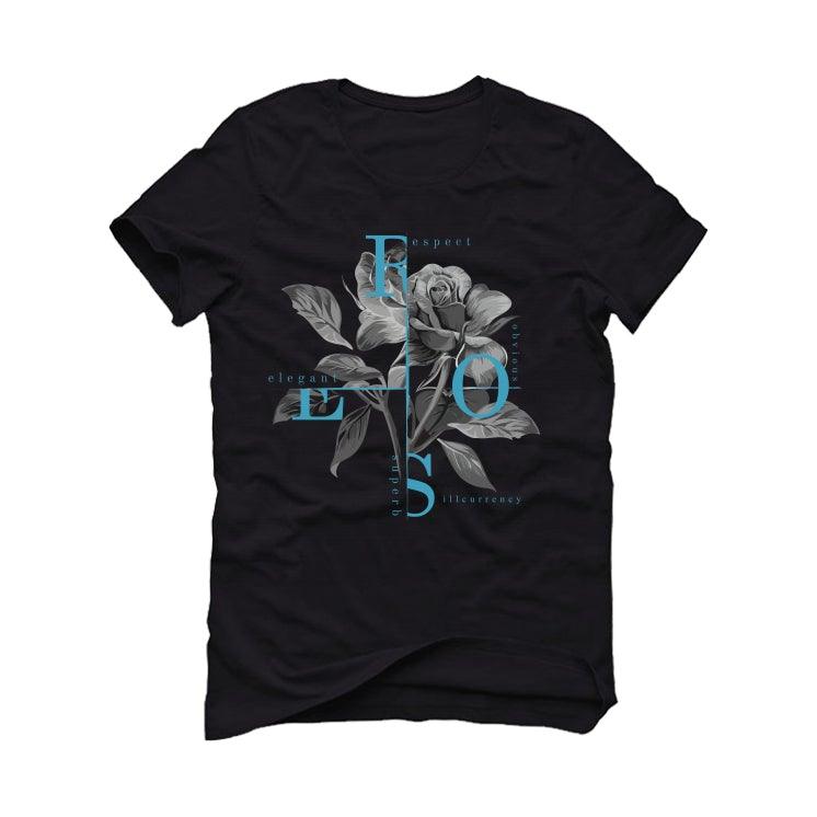 Adidas Yeezy Boost 700 MNVN Bright Cyan Black T-Shirt (Roses) - illCurrency Sneaker Matching Apparel