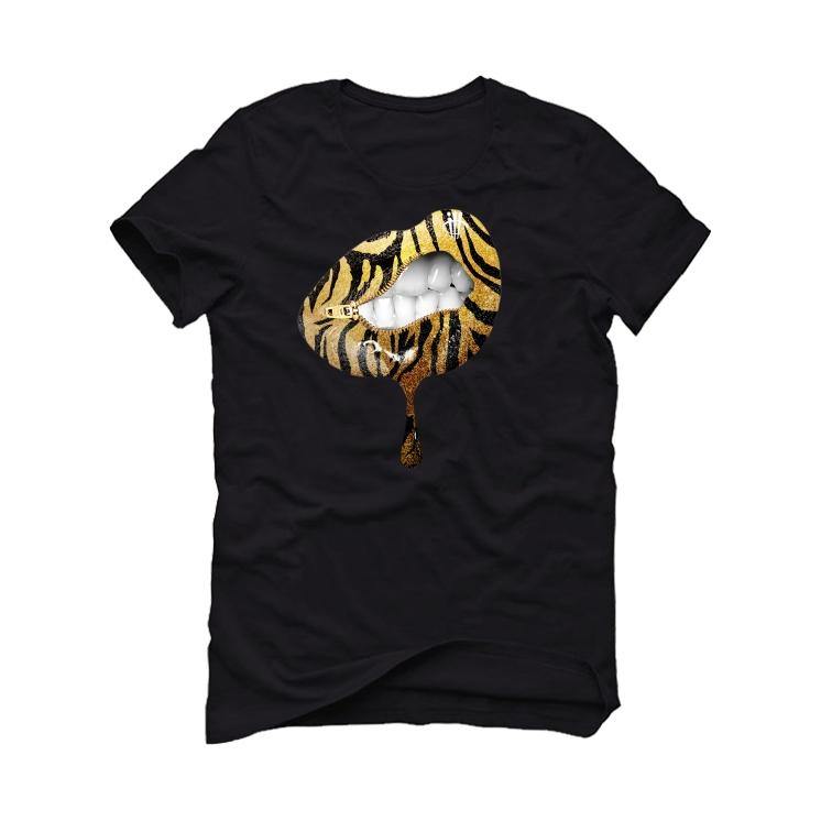 Air Jordan 13 GS “Gold Glitter” 2020 Black T-Shirt (lips unsealed) - illCurrency Sneaker Matching Apparel