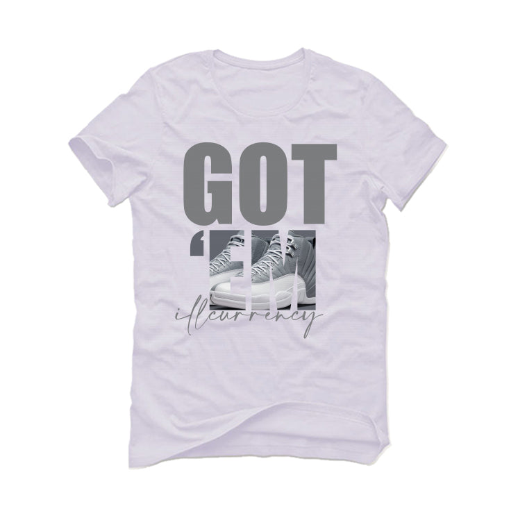 Air Jordan 12 “Stealth” | illCurrency White T-Shirt (Got Em)