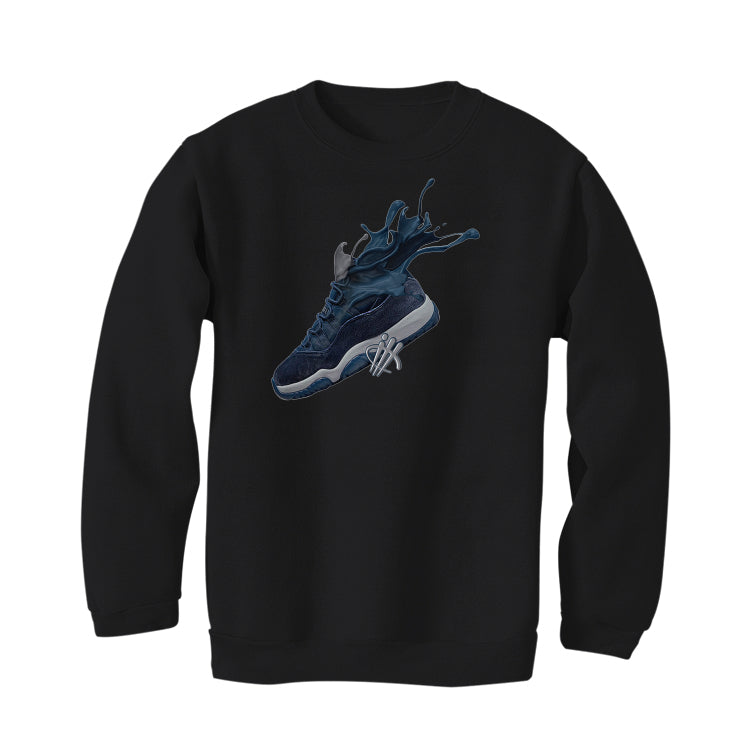 Air Jordan 11 WMNS “Midnight Navy” Black T-Shirt (SPLASH SHOE)