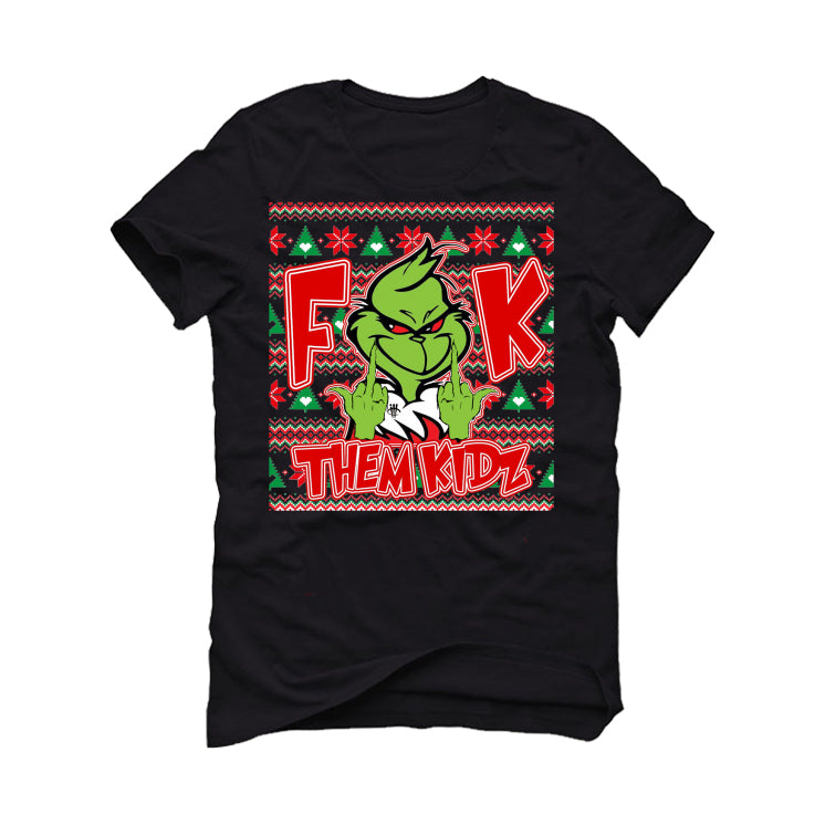 CHRISTMAS UGLY SWEATERS Black T-Shirt (Fck Them Kidz)