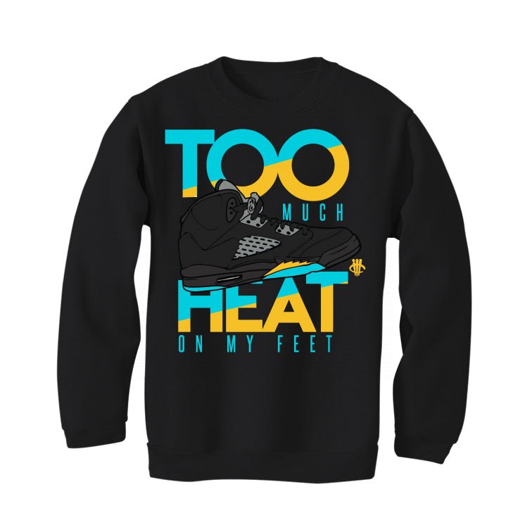 Air Jordan 5 Aqua - Black T-Shirt (too much heat)