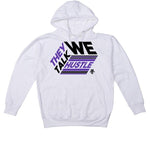 Air Jordan 13 “Court Purple” White T-Shirt (THEY TALK WE HUSTLE) - illCurrency Sneaker Matching Apparel