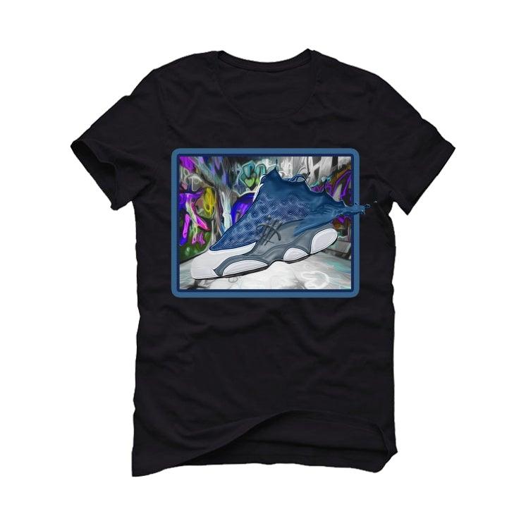 Air Jordan 13 Flint 2020 Black T-Shirt (splash 13s) - illCurrency Sneaker Matching Apparel