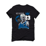 Air Jordan 13 "Brave Blue" 2022 | illCurrency Black T-Shirt (The Goat)