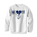 Air Jordan 4 “Midnight Navy” White T-Shirt (Heartless)