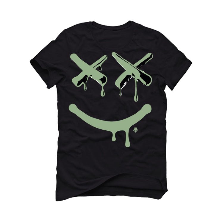 Air Jordan 4 Seafoam aka “Oil Green” - Black T-Shirt (Happy Drip)