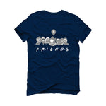 Air Jordan 11 WMNS “Midnight Navy” Navy Blue T-Shirt (F R I E N D S)