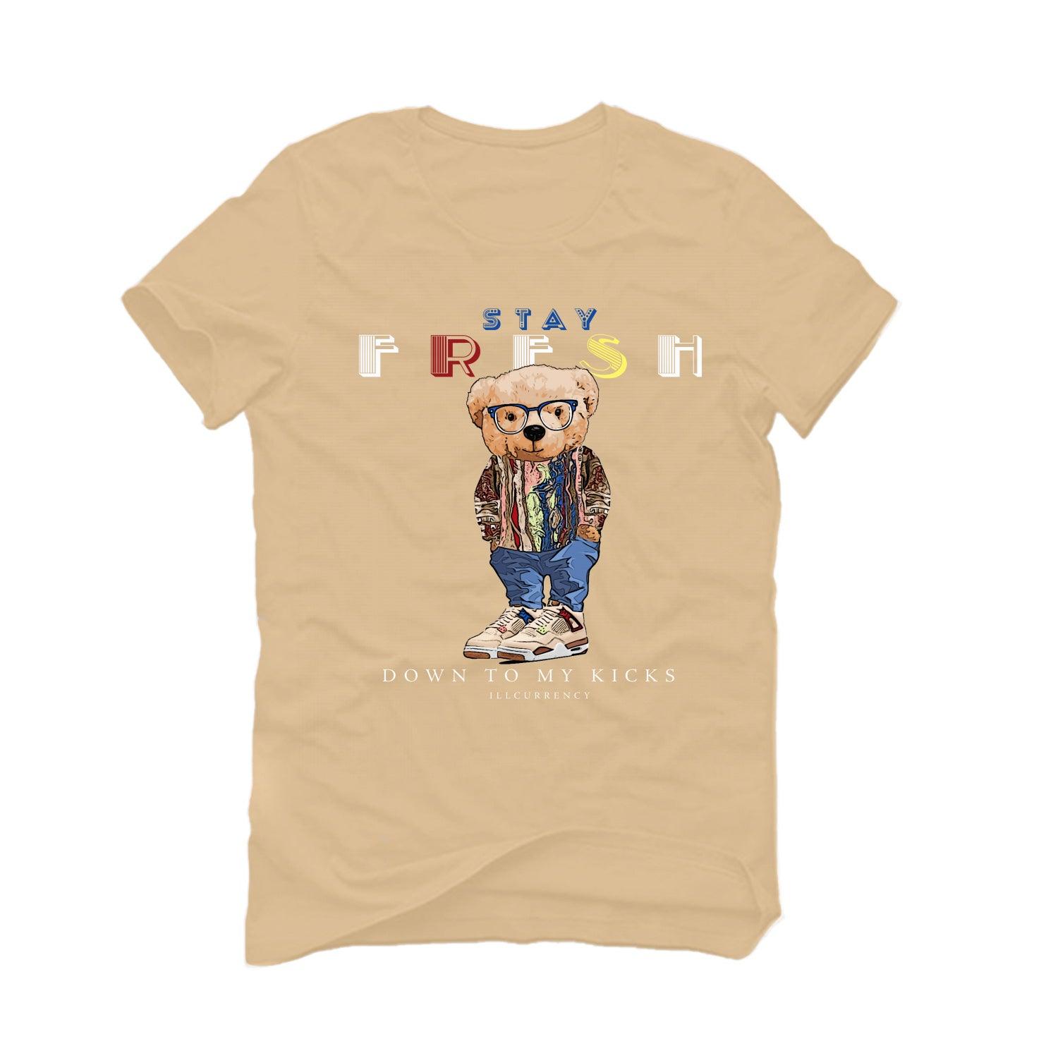 Air Jordan 4 GS “Wild Things” Tan T-Shirt (Stay Fresh down to my kicks) - illCurrency Sneaker Matching Apparel