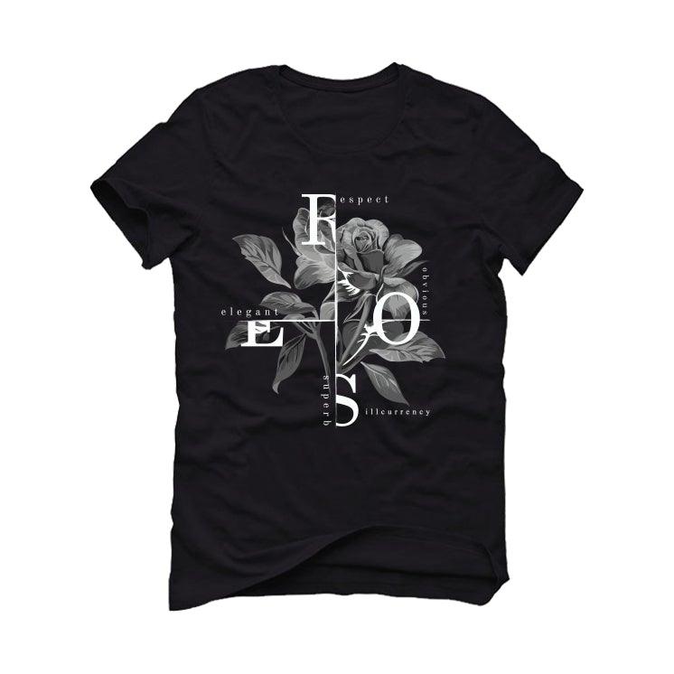 Air Jordan 11 "Jubilee" 25th Anniversary Black T-Shirt (Roses) - illCurrency Sneaker Matching Apparel