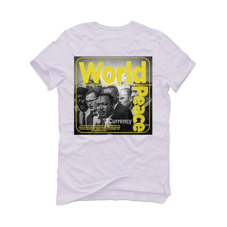 Air Jordan 4 SE Craft Photon Dust - White T-Shirt (WORLD PEACE)
