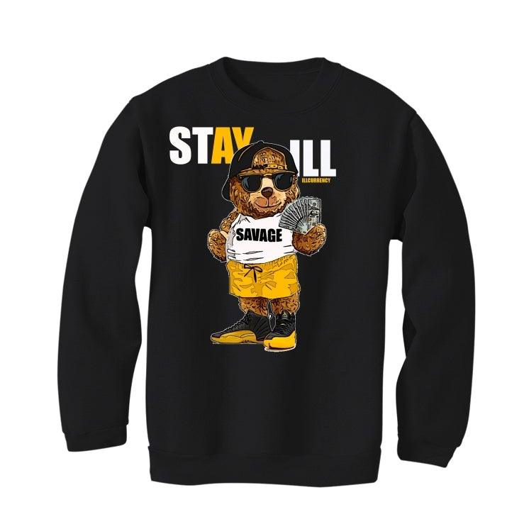 AIR JORDAN 12 BLACK AND YELLOW 2020 Black T-Shirt (Stay ill bear) - illCurrency Sneaker Matching Apparel