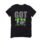 Air Jordan 5 Green Bean Black T-Shirt (Got Em)