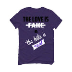 Air Jordan 5 “Concord” Purple T-Shirt (Love is Fake)