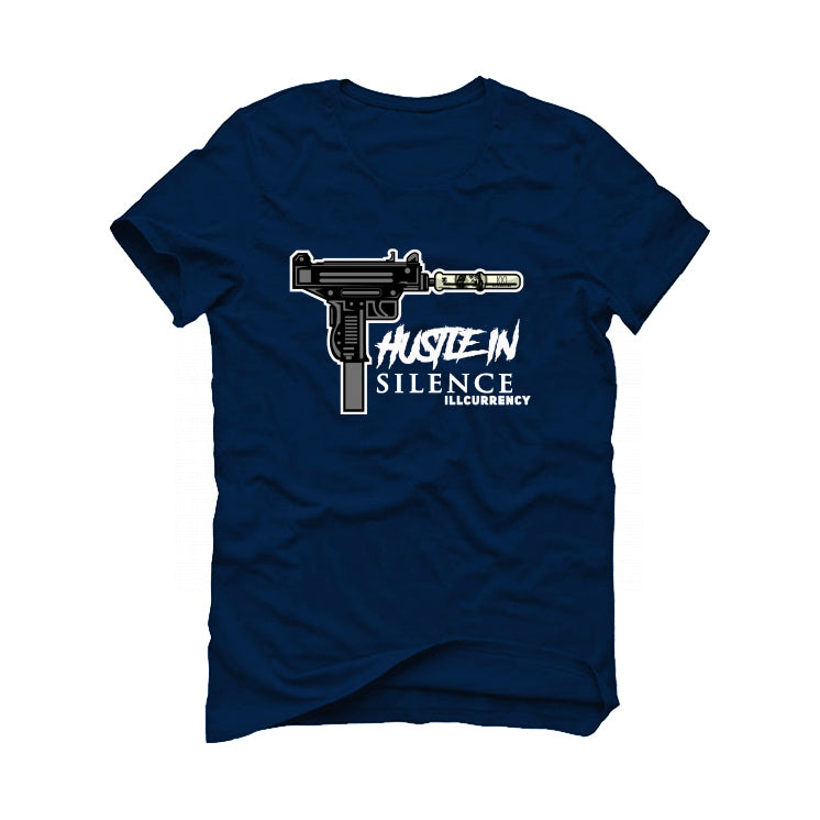 Air Jordan 1 High ‘85 “Georgetown” Navy Blue T-Shirt (Hustle in silence)