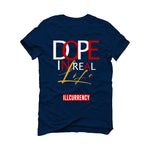 Trophy Room x Air Jordan 7 Navy Blue T-Shirt (DOPE)
