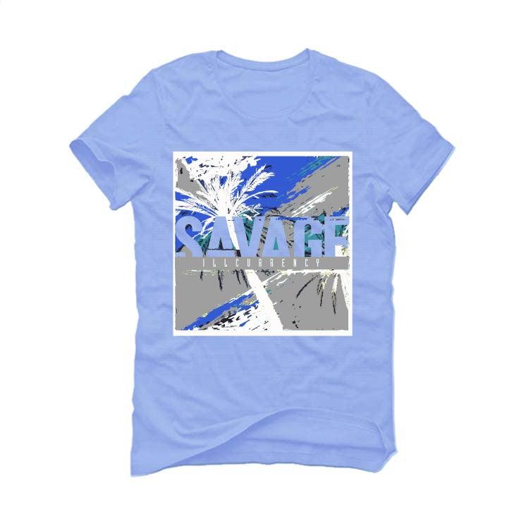 Air Jordan Retro 1 Retro High OG Hyper Royal Carolina Blue T-Shirt (Savage Illcurrency) - illCurrency Sneaker Matching Apparel