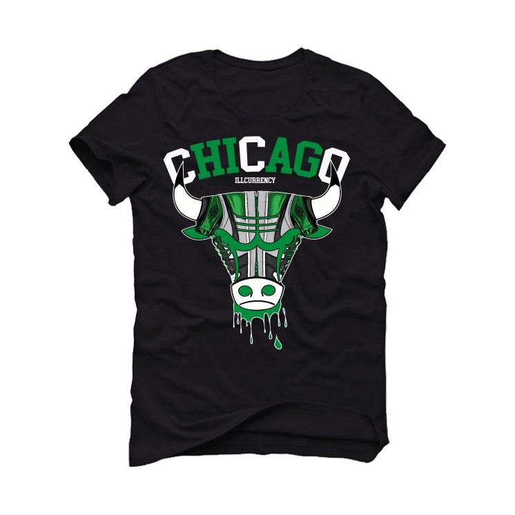 Air Jordan 1 High OG “Lucky Green” | illcurrency Black T-Shirt (Bulls head chicago)