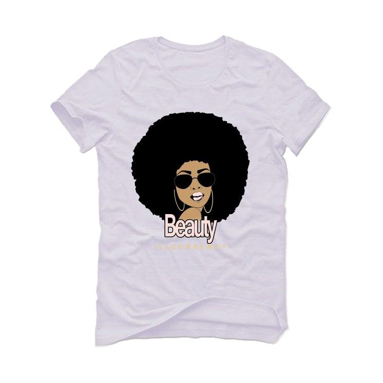 Air Jordan 6 WMNS Gold Hoops White T-Shirt (Afro Beauty) - illCurrency Sneaker Matching Apparel