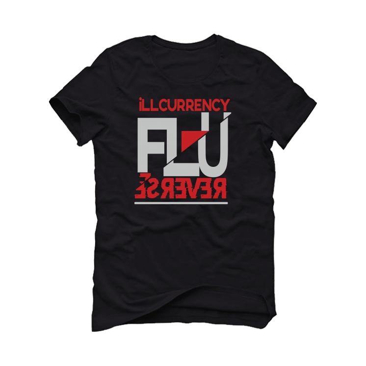 Air Jordan 12 Retro "Reverse Flu Game" Black T-Shirt (reverse flu) - illCurrency Sneaker Matching Apparel