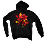 Air Jordan 5 RED AND YELLOW 2020 Black T-Shirt (Roses) - illCurrency Sneaker Matching Apparel