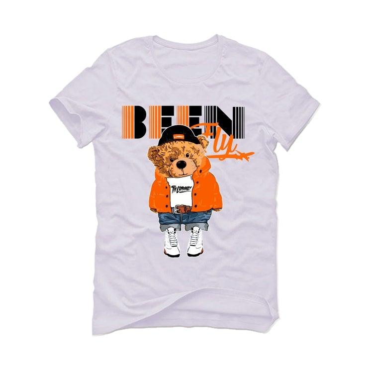 AIR JORDAN 13 RETRO (STARFISH) 2021 White T-Shirt (Been Fly bear) - illCurrency Sneaker Matching Apparel