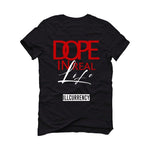 Air Jordan 4 “Red Thunder” Black T-Shirt (DOPE) - illCurrency Sneaker Matching Apparel