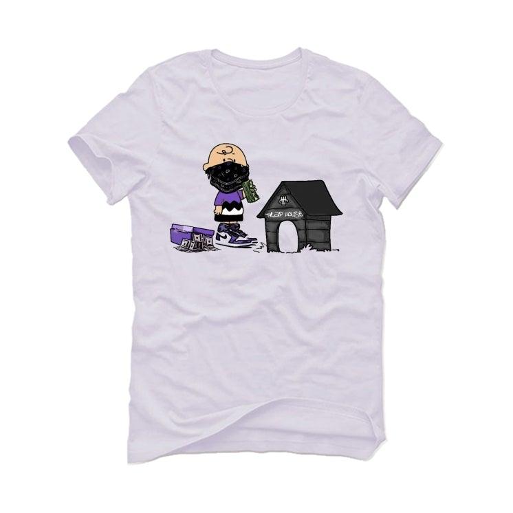 Air Jordan 1 Retro High OG “Court Purple” White T-Shirt (Trap House) - illCurrency Sneaker Matching Apparel
