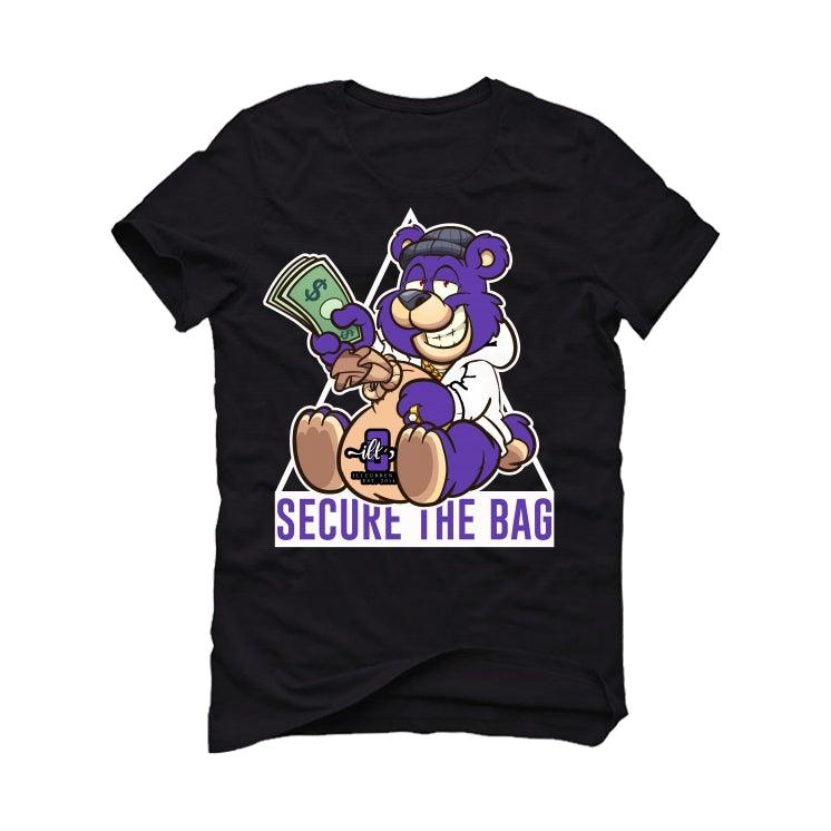 Air Jordan 13 “Court Purple” Black T-Shirt (Secure the bag) - illCurrency Sneaker Matching Apparel