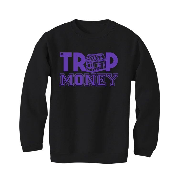 Air Jordan 13 “Court Purple” Black T-Shirt (trap house) - illCurrency Sneaker Matching Apparel