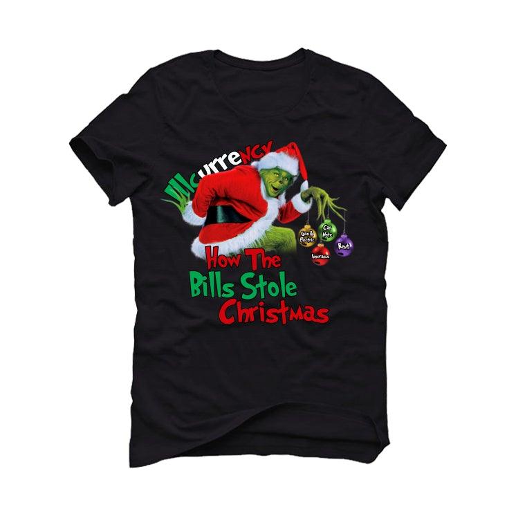 CHRISTMAS UGLY SWEATERS Black T-Shirt (How the bills stole christmas) - illCurrency Sneaker Matching Apparel