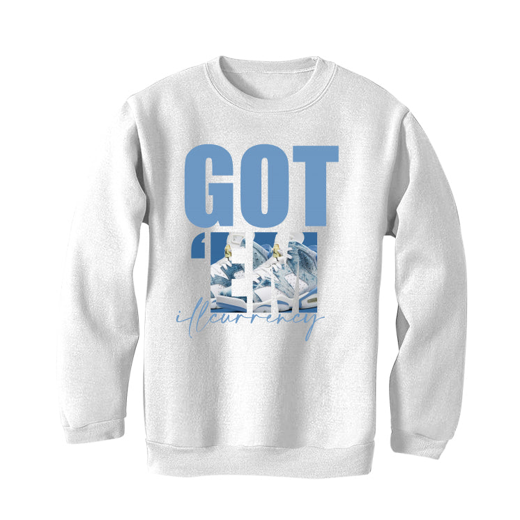 Air Jordan 6 “Washed Denim” | ILLCURRENCY White T-Shirt (Got Em)
