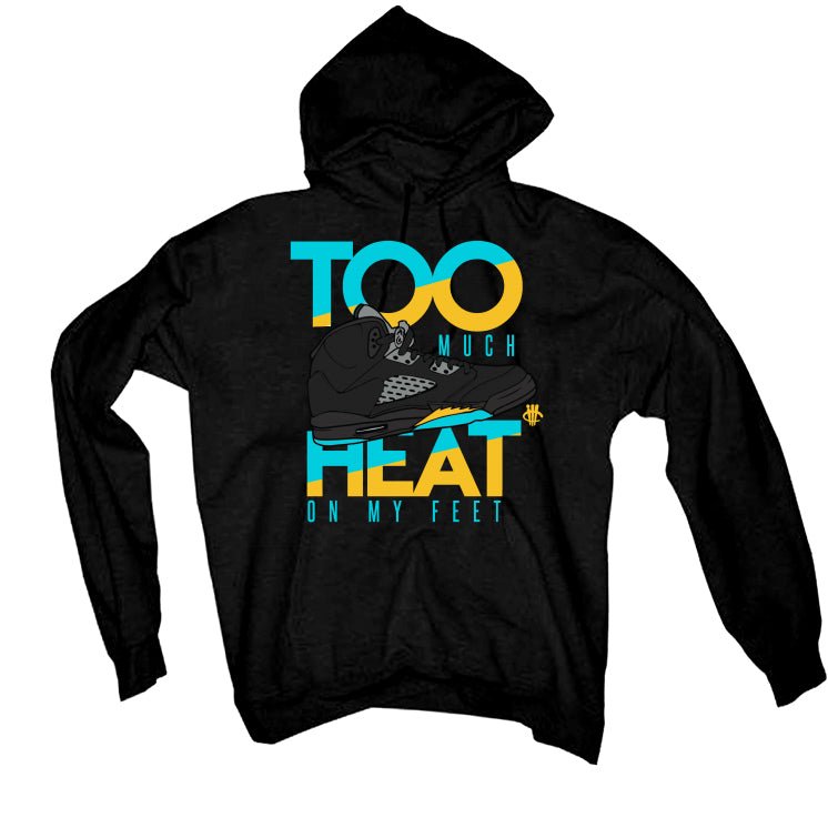 Air Jordan 5 Aqua - Black T-Shirt (too much heat)