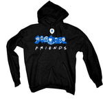 Air Jordan 5 “Racer Blue” Black T-Shirt (F R I E N D S) - illCurrency Sneaker Matching Apparel