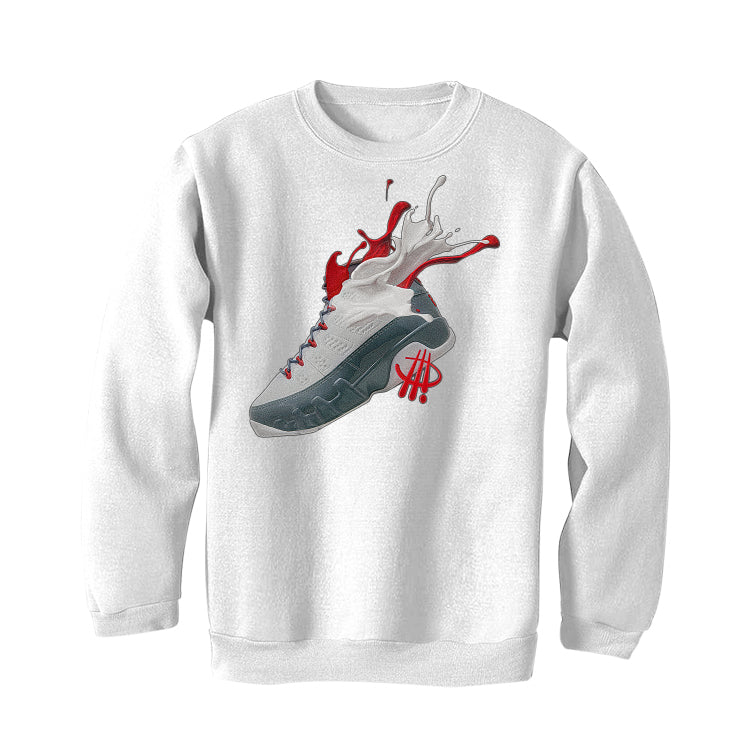 Air Jordan 9 “Fire Red” White T-Shirt (SPLASH RED)