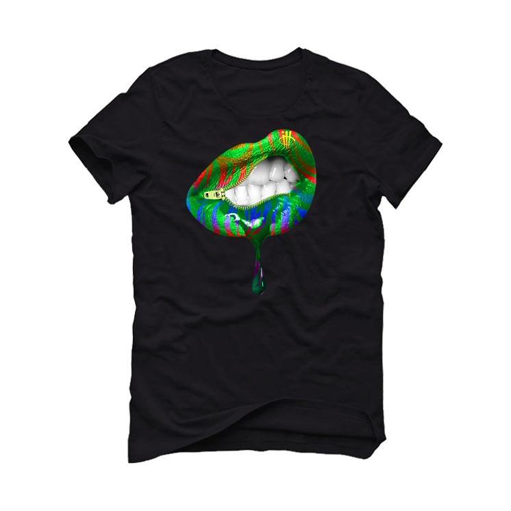 J Balvin x Air Jordan 1 Retro High OG Black T-Shirt (lips unsealed) - illCurrency Sneaker Matching Apparel