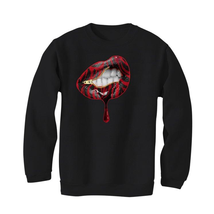 Nike Dunk High University Red Black T-Shirt (LIPS UNSEALED) - illCurrency Sneaker Matching Apparel