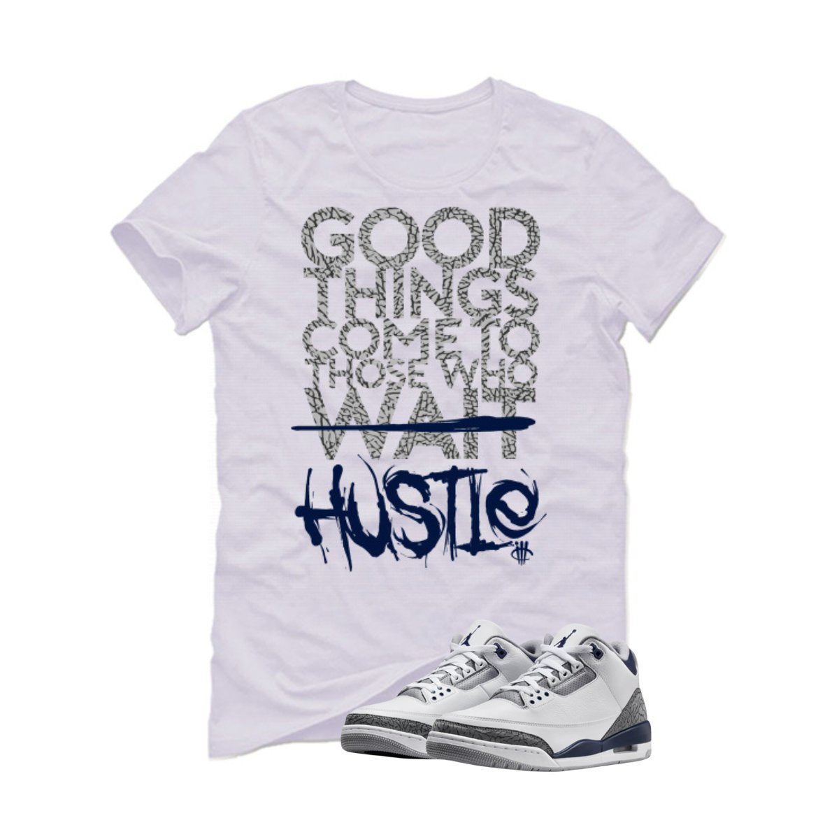 AIR JORDAN 3 “WHITE NAVY” Matching T-Shirt, Sweatshirts, & Hoodies