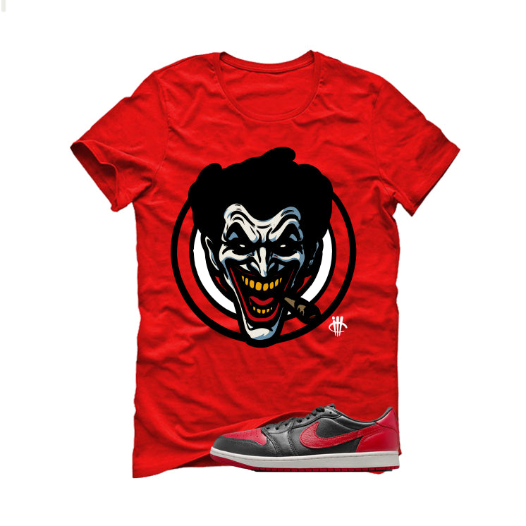 Air Jordan 1 Low OG Banned Matching T-Shirt, Sweatshirts & Hoodies Red T-Shirt (Joke The Joker)| illcurrency