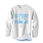 Air Jordan 12 Melo White T-Shirt (Blessed not lucky)| illcurrency
