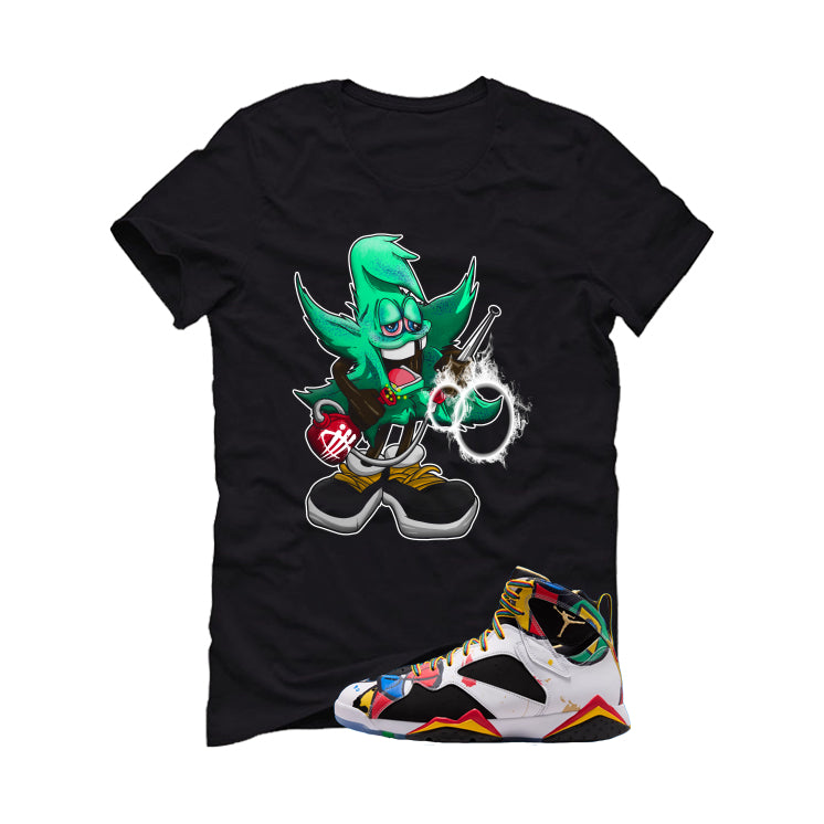 Air Jordan 7 Miro Matching T-Shirt Black T-Shirt (Bad Weed)| illcurrency