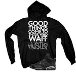 Air Jordan 6 Cap and Gown Matching T-Shirt, Sweatshirts & Hoodies Black T-Shirt (Good Things)| illcurrency