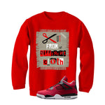 Air Jordan 4 Toro Bravo Matching T-Shirt, Sweatshirts, & Hoodies Red T-Shirt (Cut from a different cloth)| illcurrency