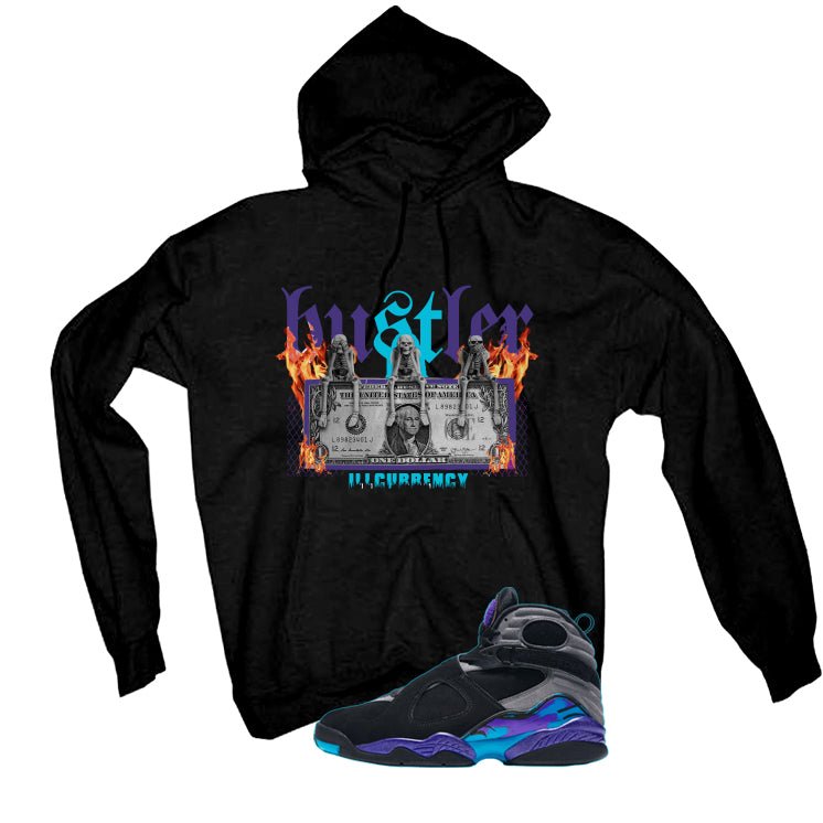 Air Jordan 8 OG Aqua Black T-Shirt (See No Evil Hustler)| illcurrency