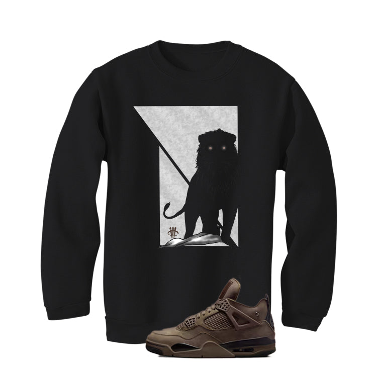A Ma Maniere x Air Jordan 4 Dark Mocha Matching T-Shirt, Sweatshirts & Hoodies Black T-Shirt (Lion)| illcurrency