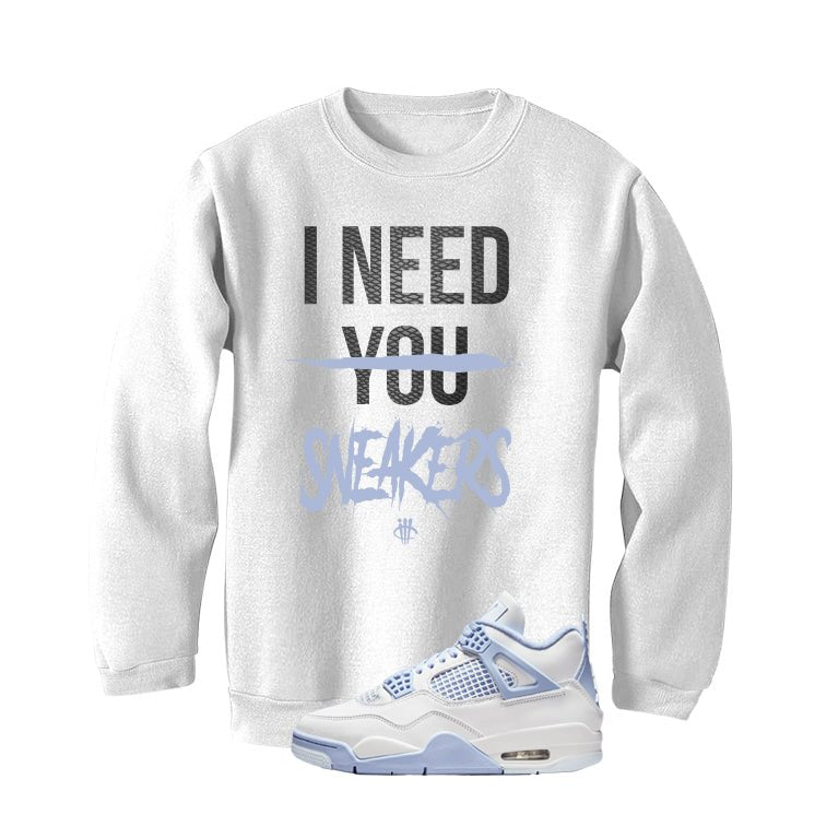 Air Jordan 4 WMNS Forget Me Not White T-Shirt (I Need You Sneakers)| illcurrency
